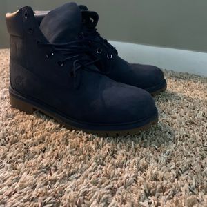 Big kids timberland boots blue